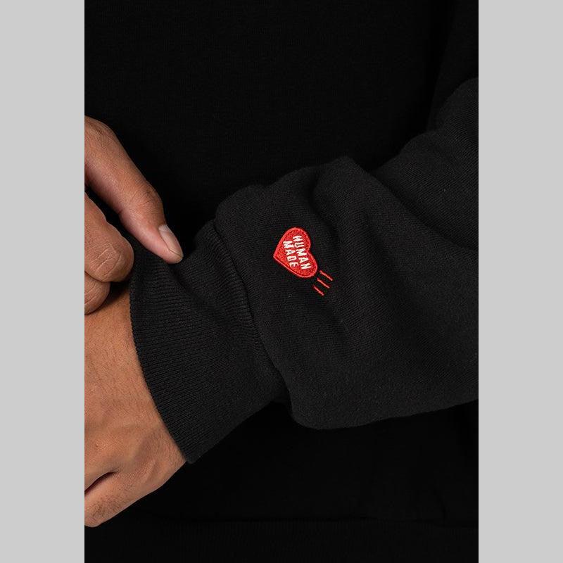 Military Half-Zip Sweatshirt - Black - Image 7