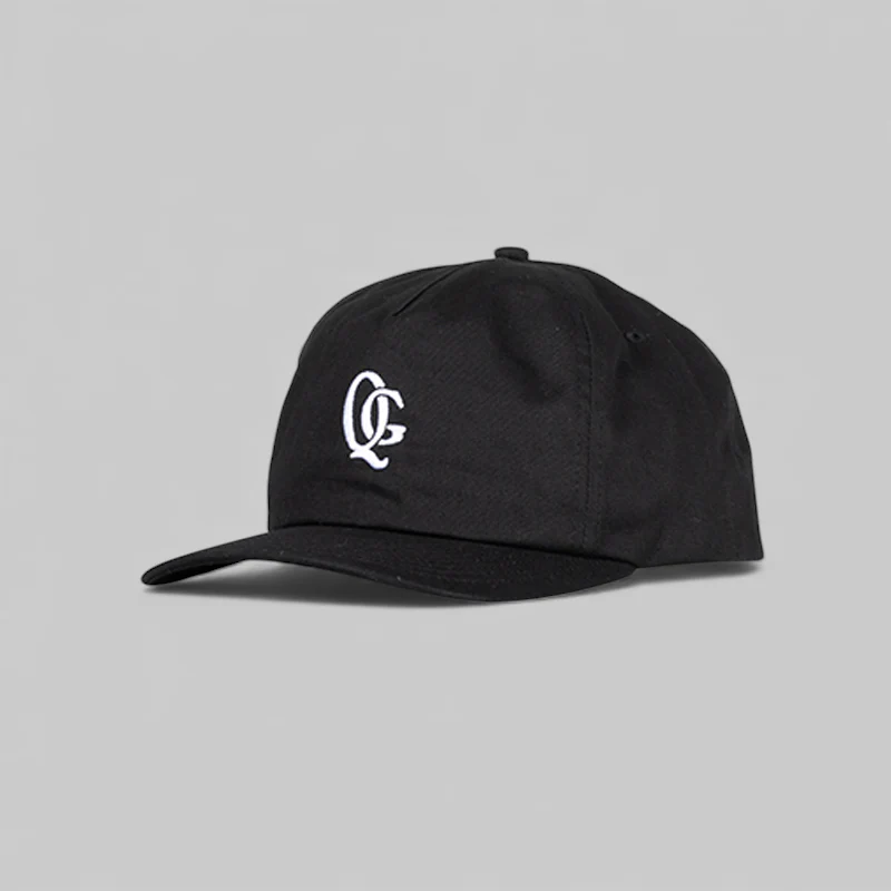 Monogram 5 Panel Hat - Black