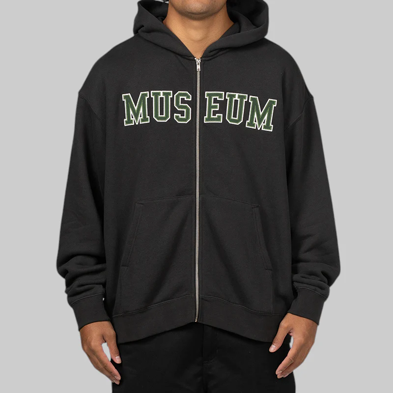 Museum Zip-Up Hoodie - Black