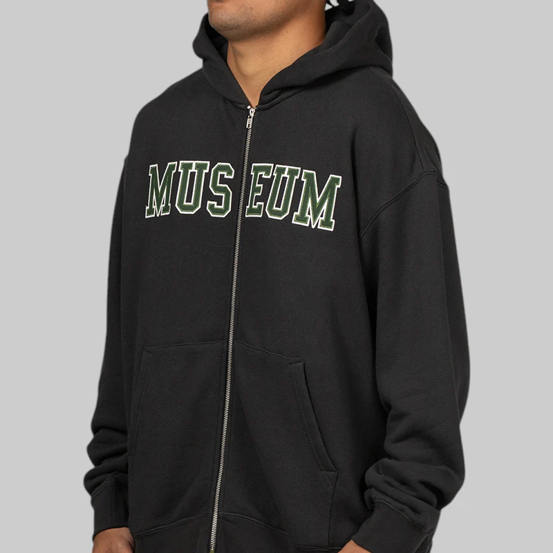 Museum Zip-Up Hoodie - Black - Image 2