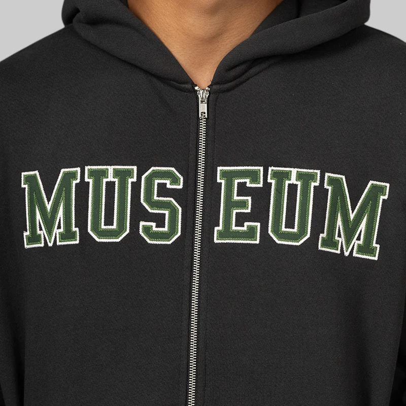 Museum Zip-Up Hoodie - Black - Image 6