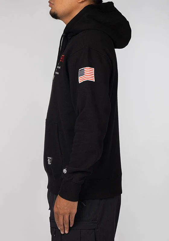 Nasa Worm Logo Hoodie - Black - Image 6