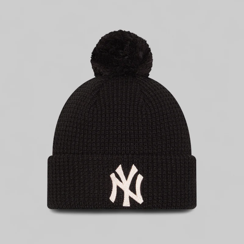 New York Yankees Waffle Beanie - Black