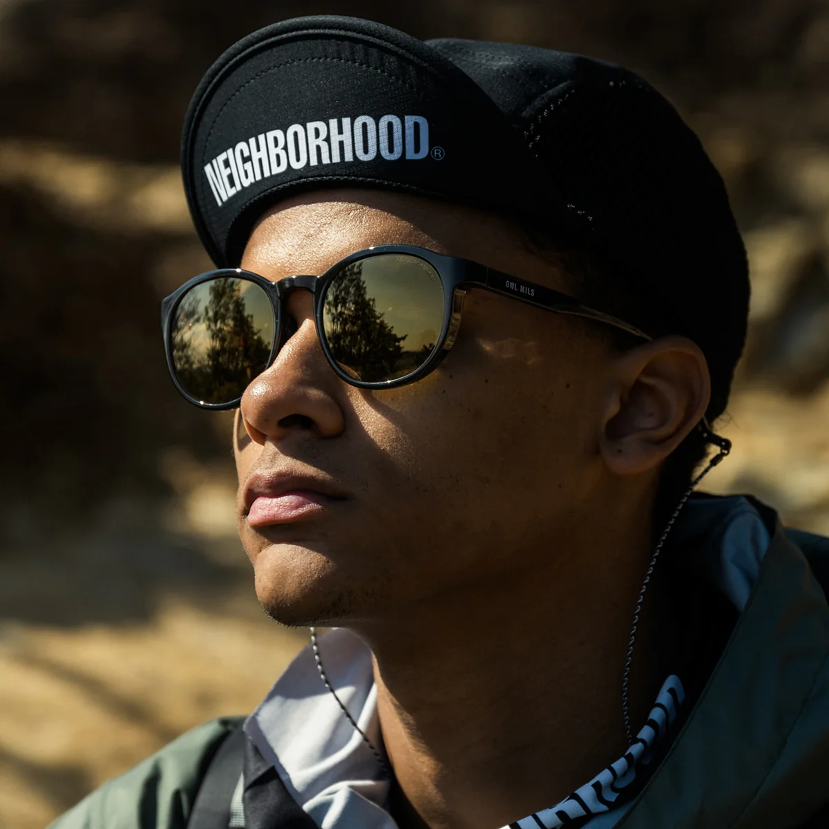 NH X Owlmils . Tsukuyomi Sunglasses - Black/Green - Image 4