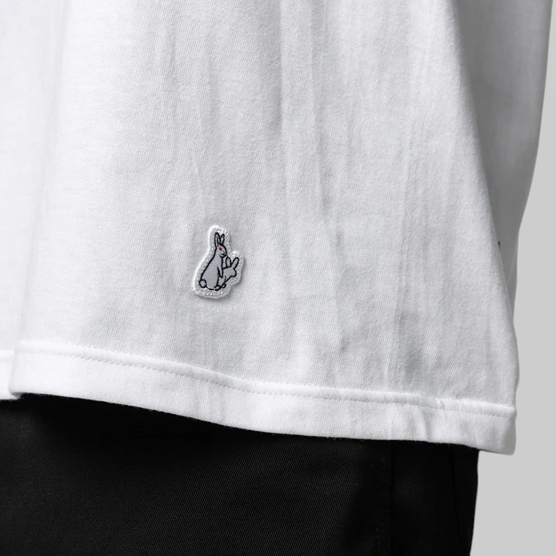 No Smoking Rabbit Long Sleeve - White - Image 5