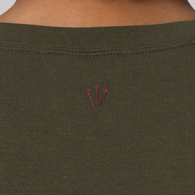 NOCTA Fleece Crew - Cargo Khaki/Team Red - Image 4