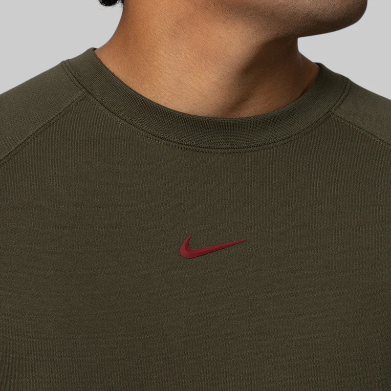 NOCTA Fleece Crew - Cargo Khaki/Team Red - Image 5