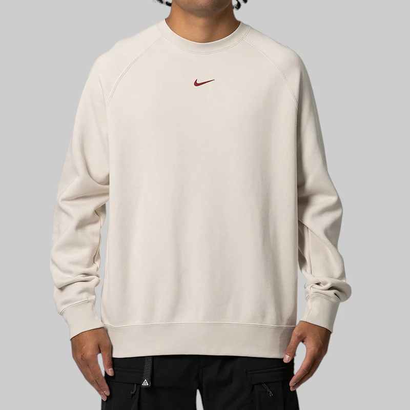 NOCTA Fleece Crew - Light Orewood Brown/Team Red