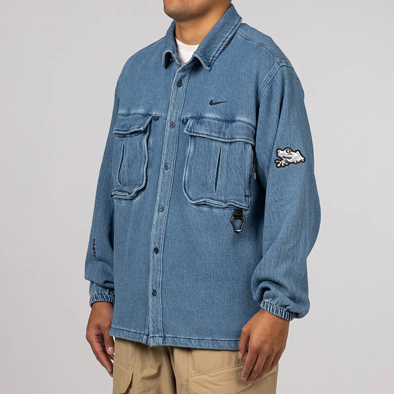 NOCTA Opal NRG Button Down Long Sleeve Denim - French Blue - Image 2