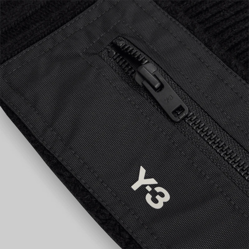 Nylon Patch Beanie - Black - Image 2