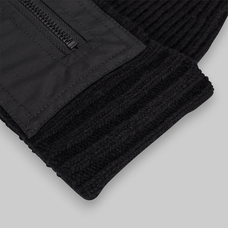 Nylon Patch Beanie - Black - Image 3