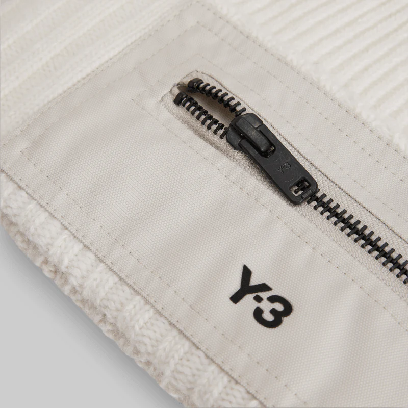 Nylon Patch Beanie - Talc - Image 2