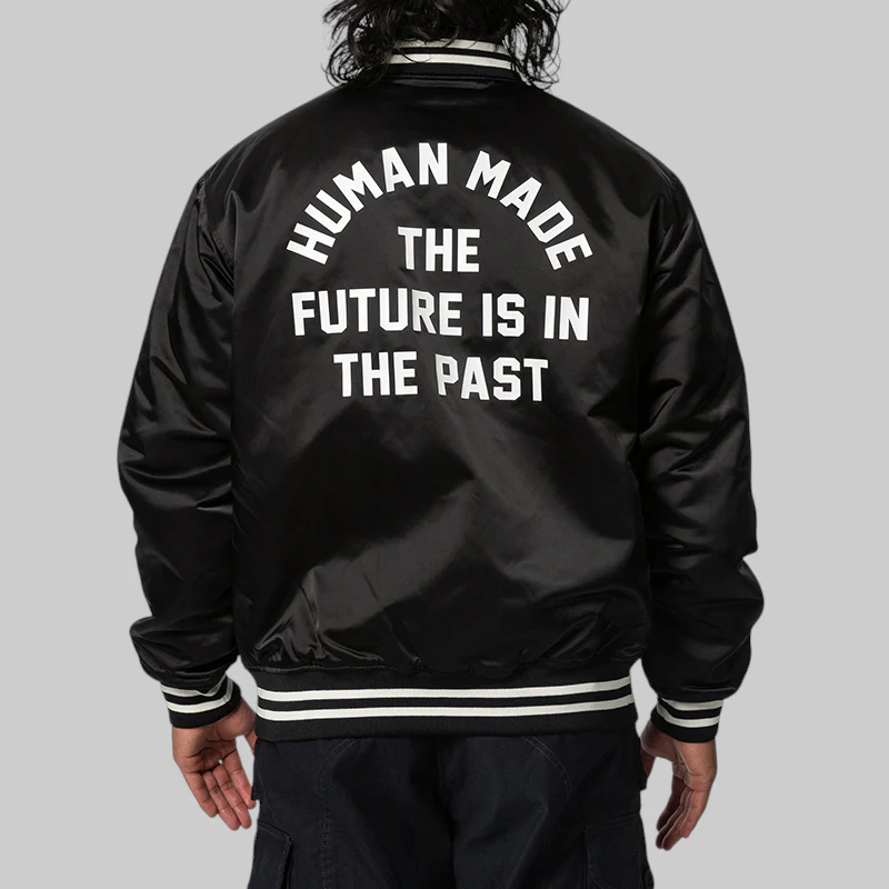Nylon Stadium Jacket - Black - Image 2
