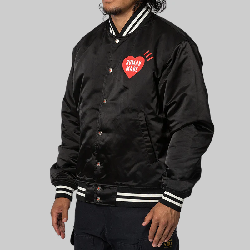 Nylon Stadium Jacket - Black - Image 3