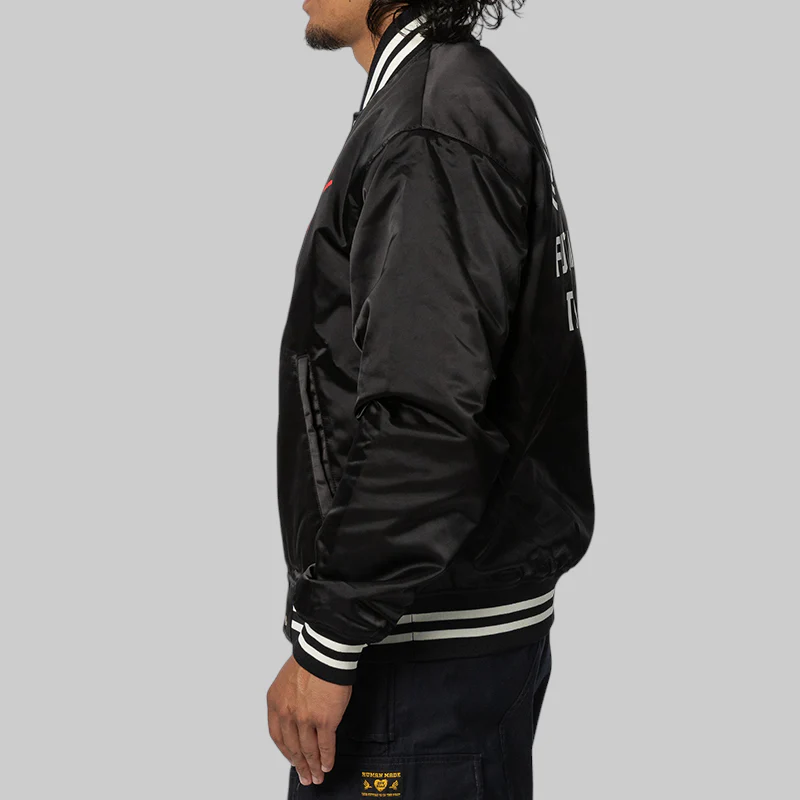 Nylon Stadium Jacket - Black - Image 4