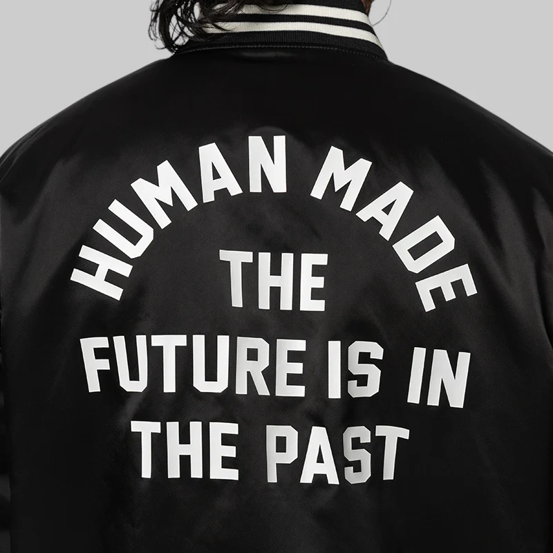 Nylon Stadium Jacket - Black - Image 5