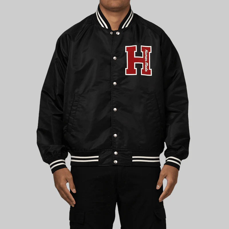 Nylon Stadium Jacket - Black - Image 2