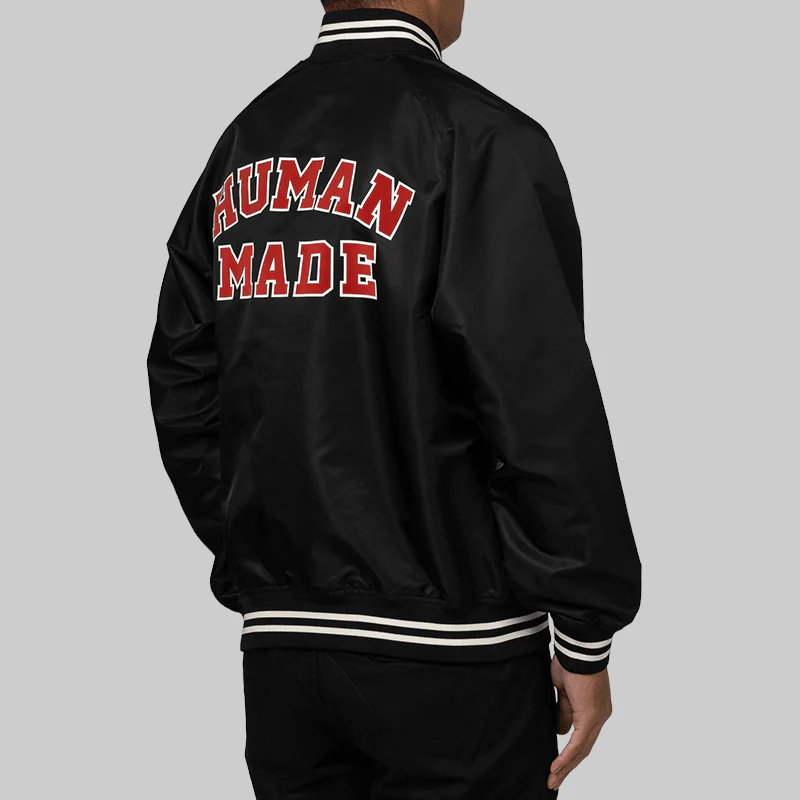 Nylon Stadium Jacket - Black - Image 4