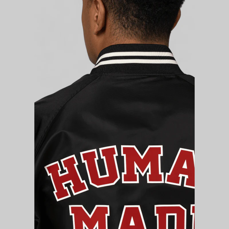 Nylon Stadium Jacket - Black - Image 5