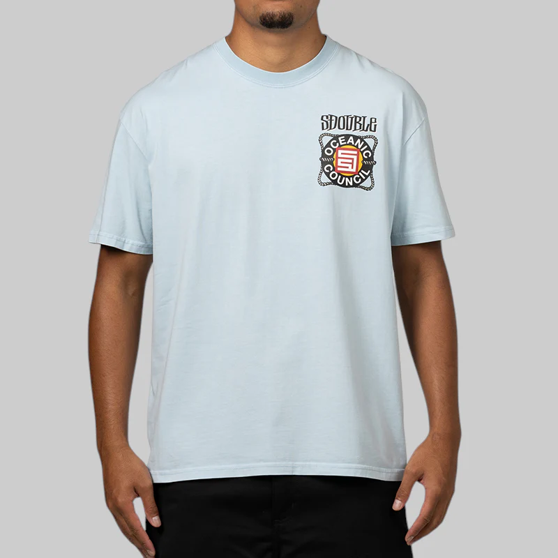 Oceanic Council T-Shirt - Washed Baby Blue - Image 2