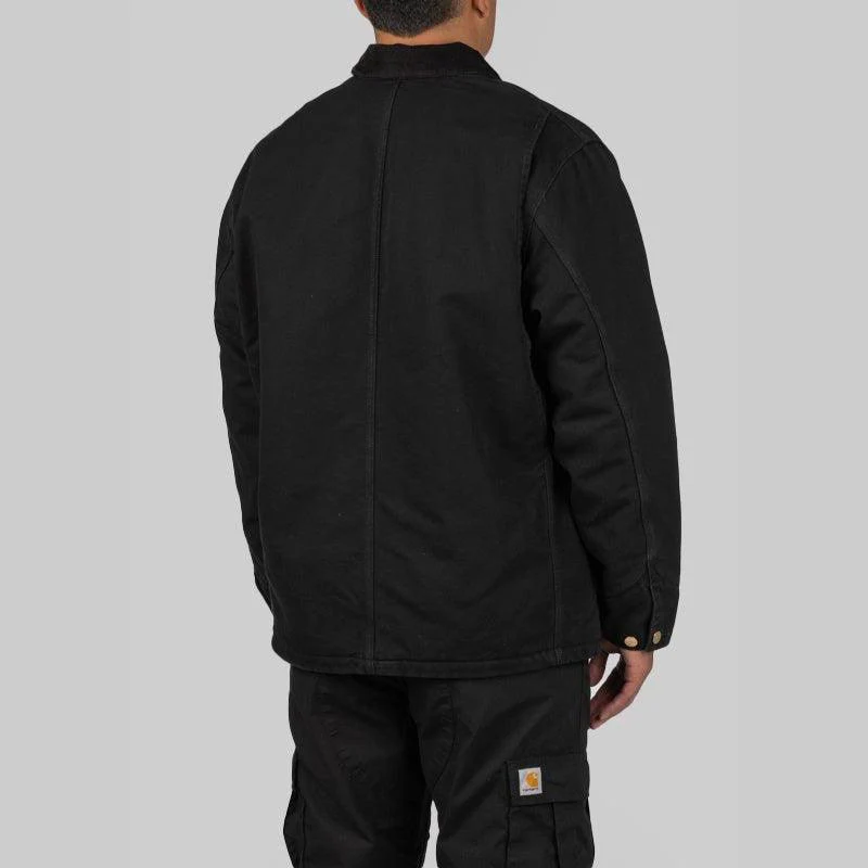 OG Chore Coat - Black/Black Aged Canvas - Image 3