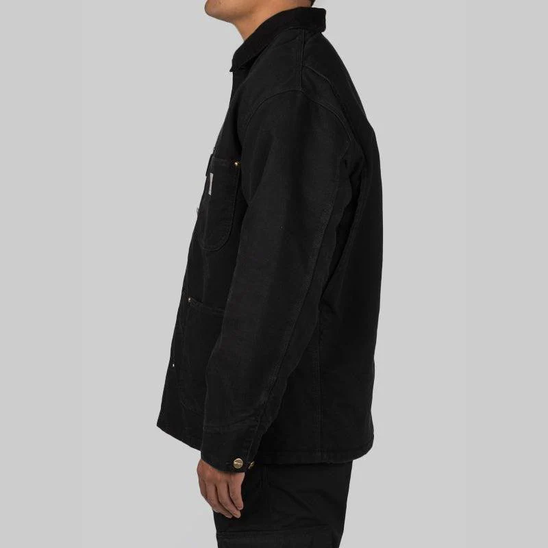 OG Chore Coat - Black/Black Aged Canvas - Image 4