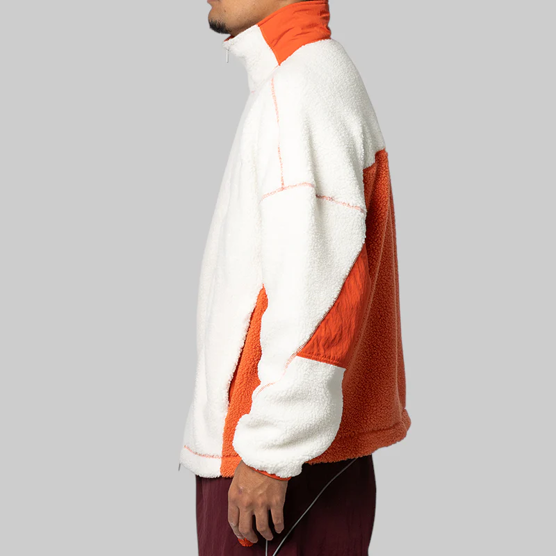 OG L.A. Adams Blvd Polar Fleece Jacket - Off White/Preloved Red - Image 3