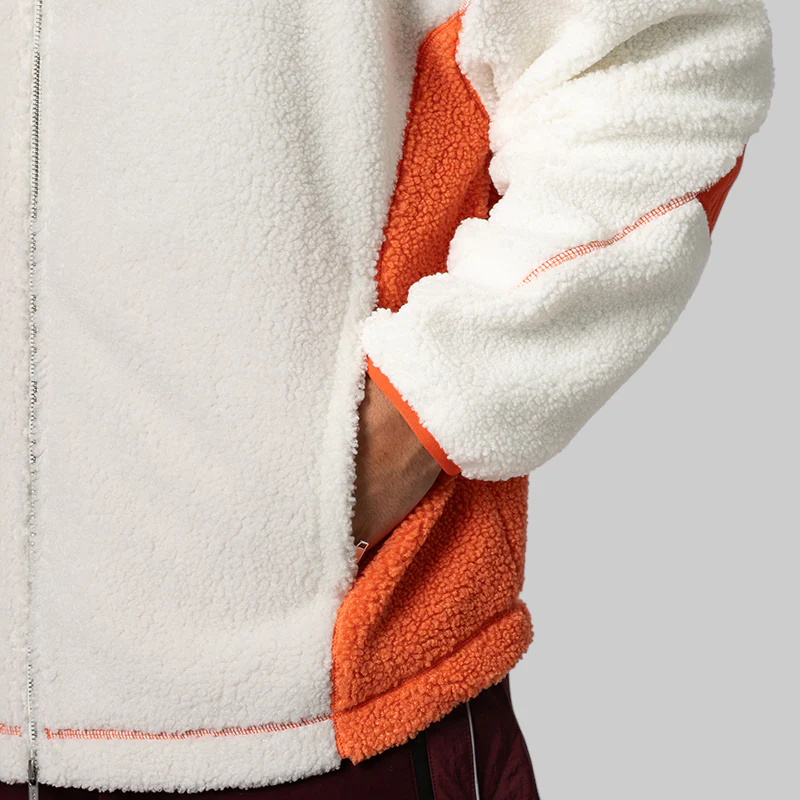 OG L.A. Adams Blvd Polar Fleece Jacket - Off White/Preloved Red - Image 7