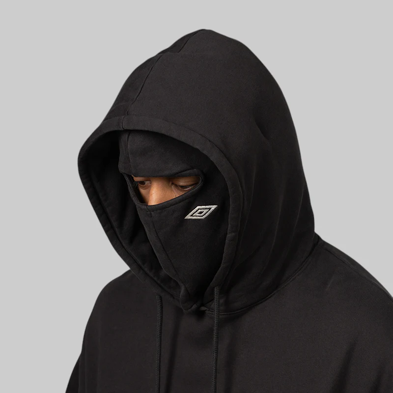 OG Logo Mask Hoodie - Washed Black - Image 9