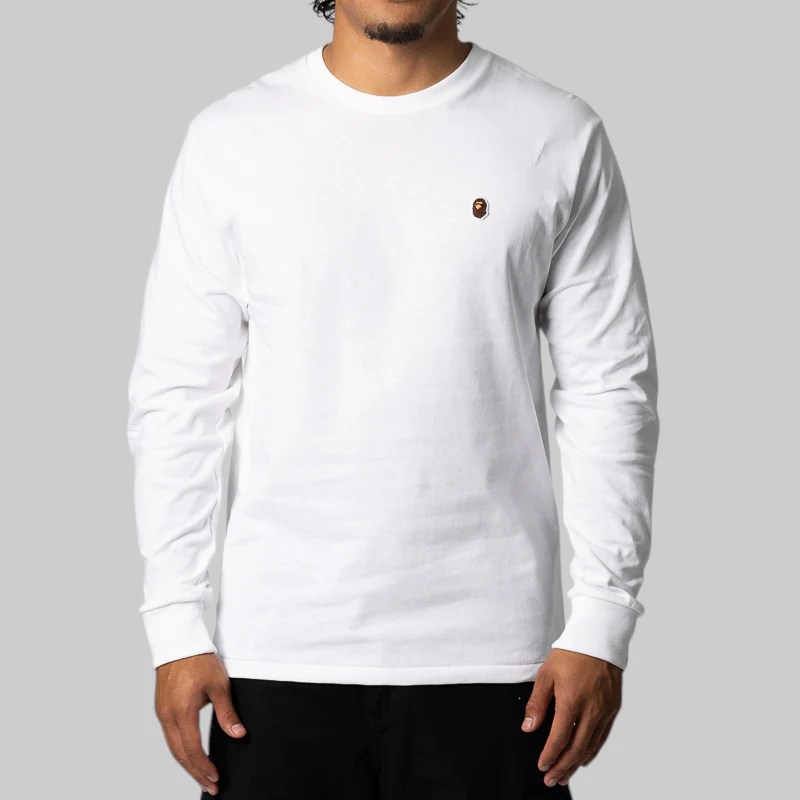 One Point Long Sleeve - White