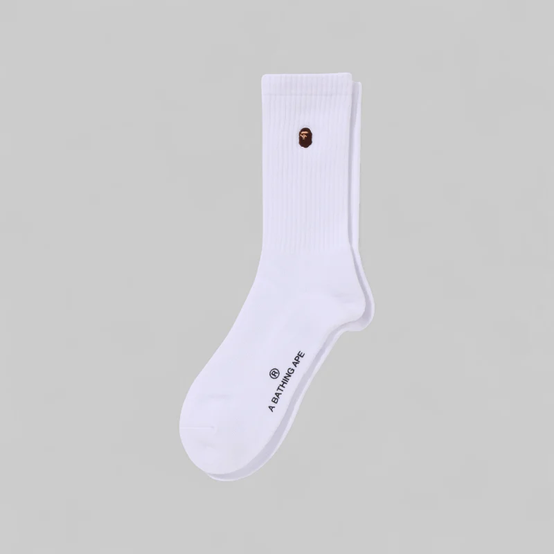 One Point Socks - White