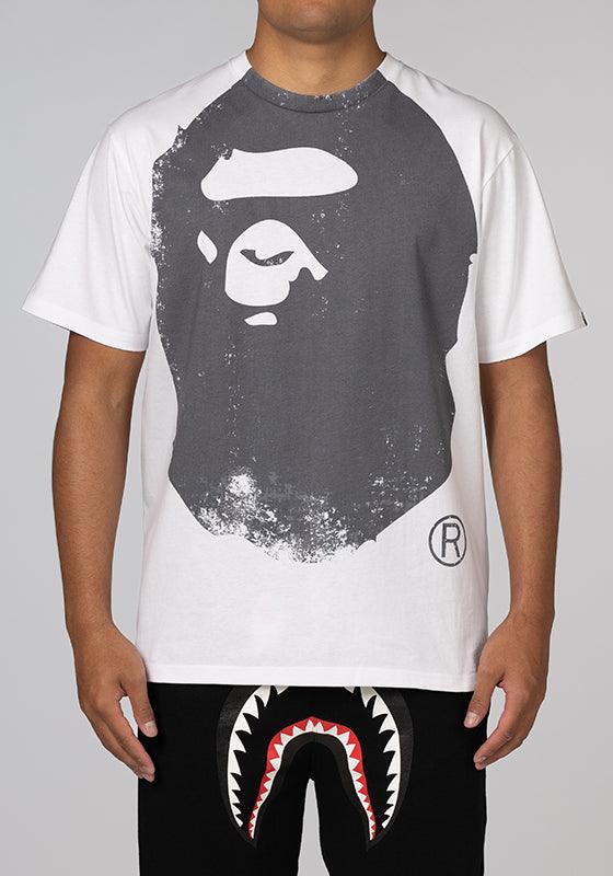 Overprinted Ape Head T-Shirt - White