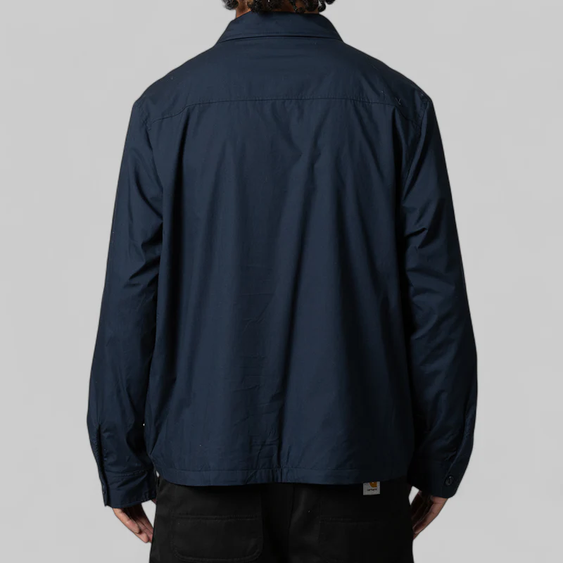 Padded Poplin Jacket - Navy - Image 6