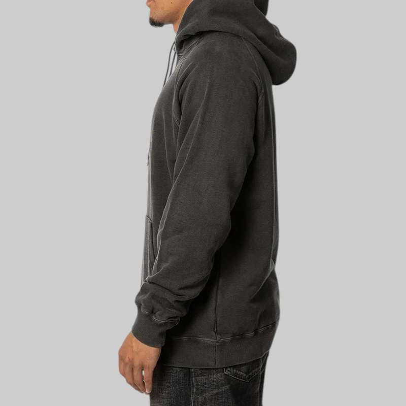 Pigment Dyed Sweat Hoodie - Black - Image 3