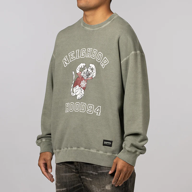 Pigment Dyed Sweatshirt - Olive Drab - Image 2