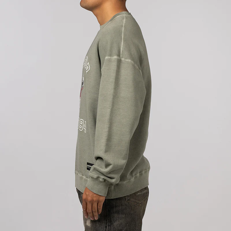Pigment Dyed Sweatshirt - Olive Drab - Image 3