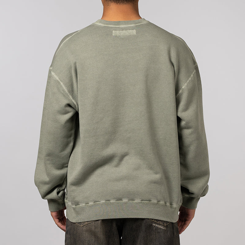 Pigment Dyed Sweatshirt - Olive Drab - Image 4