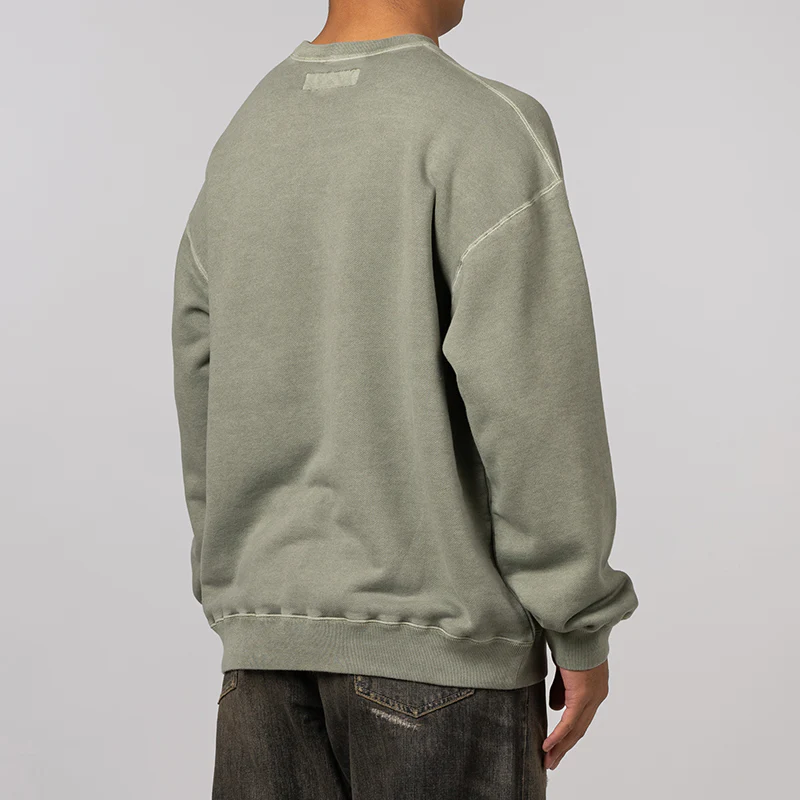 Pigment Dyed Sweatshirt - Olive Drab - Image 5