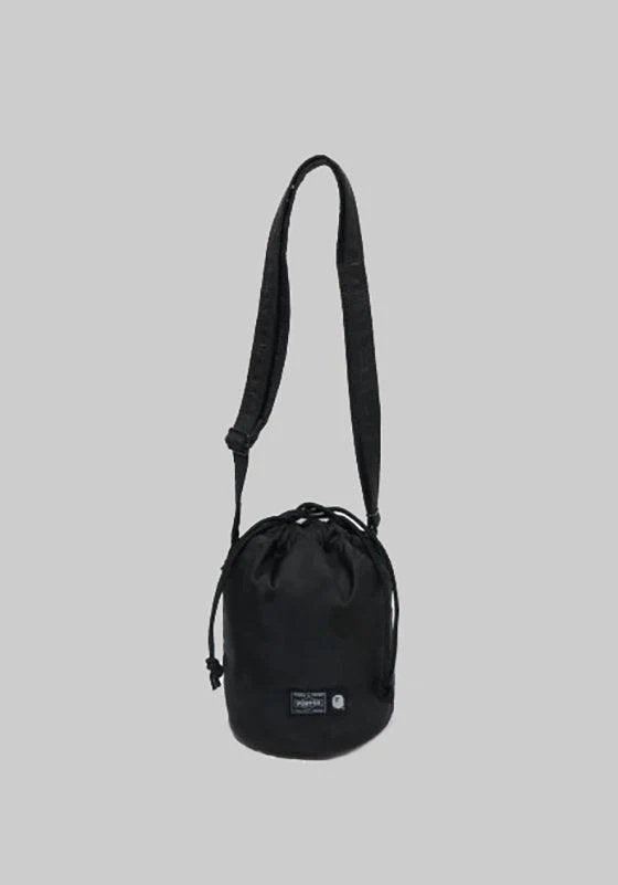 Porter Solid Camo Drawstring Bag - Black