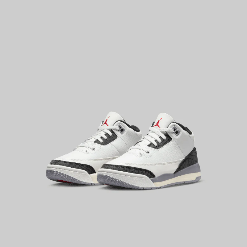 Air Jordan 3 Retro "Cement Grey" (Pre School) - Image 2