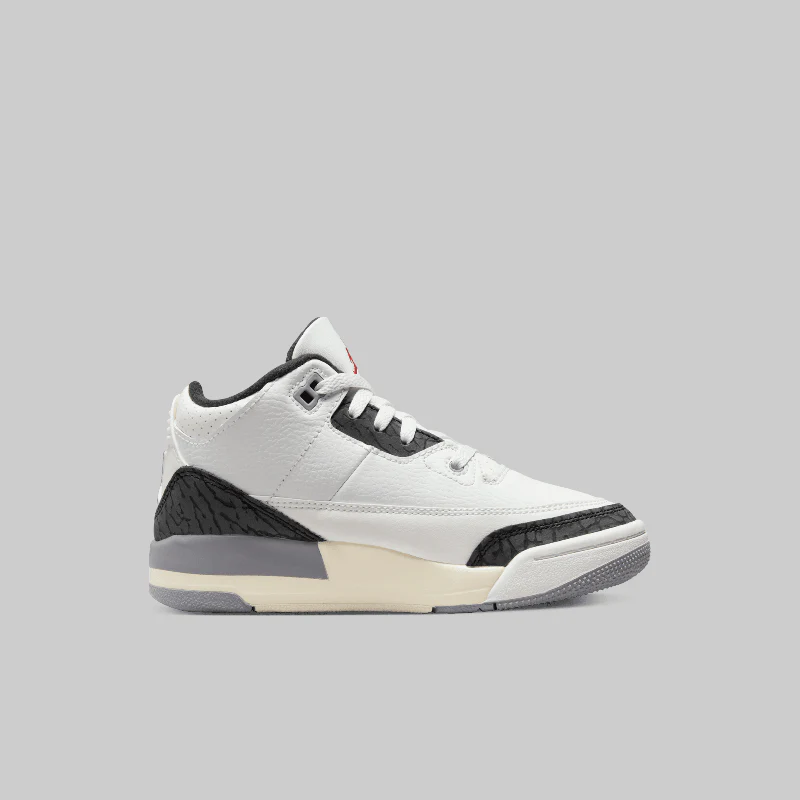 Air Jordan 3 Retro "Cement Grey" (Pre School) - Image 3