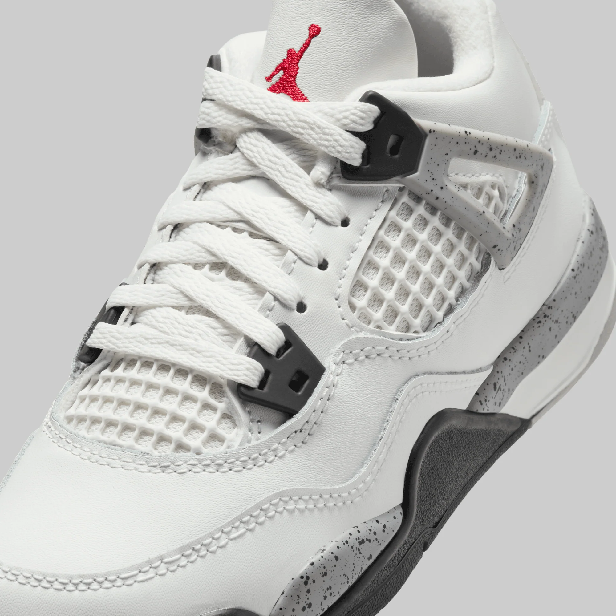 Air Jordan 4 Retro OG "White Cement" (Pre School) - Image 5