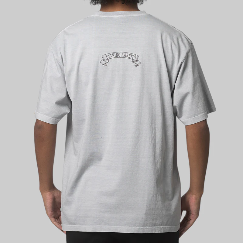 Rabbit Jesus Garment Dye T-Shirt - Grey - Image 2