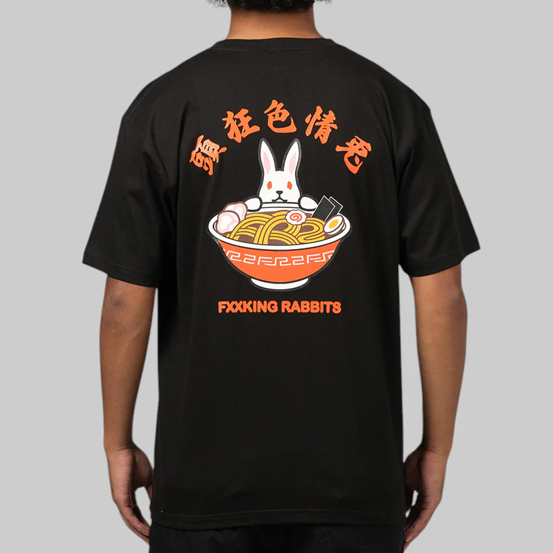 Rabbit Ramen T-Shirt - Black