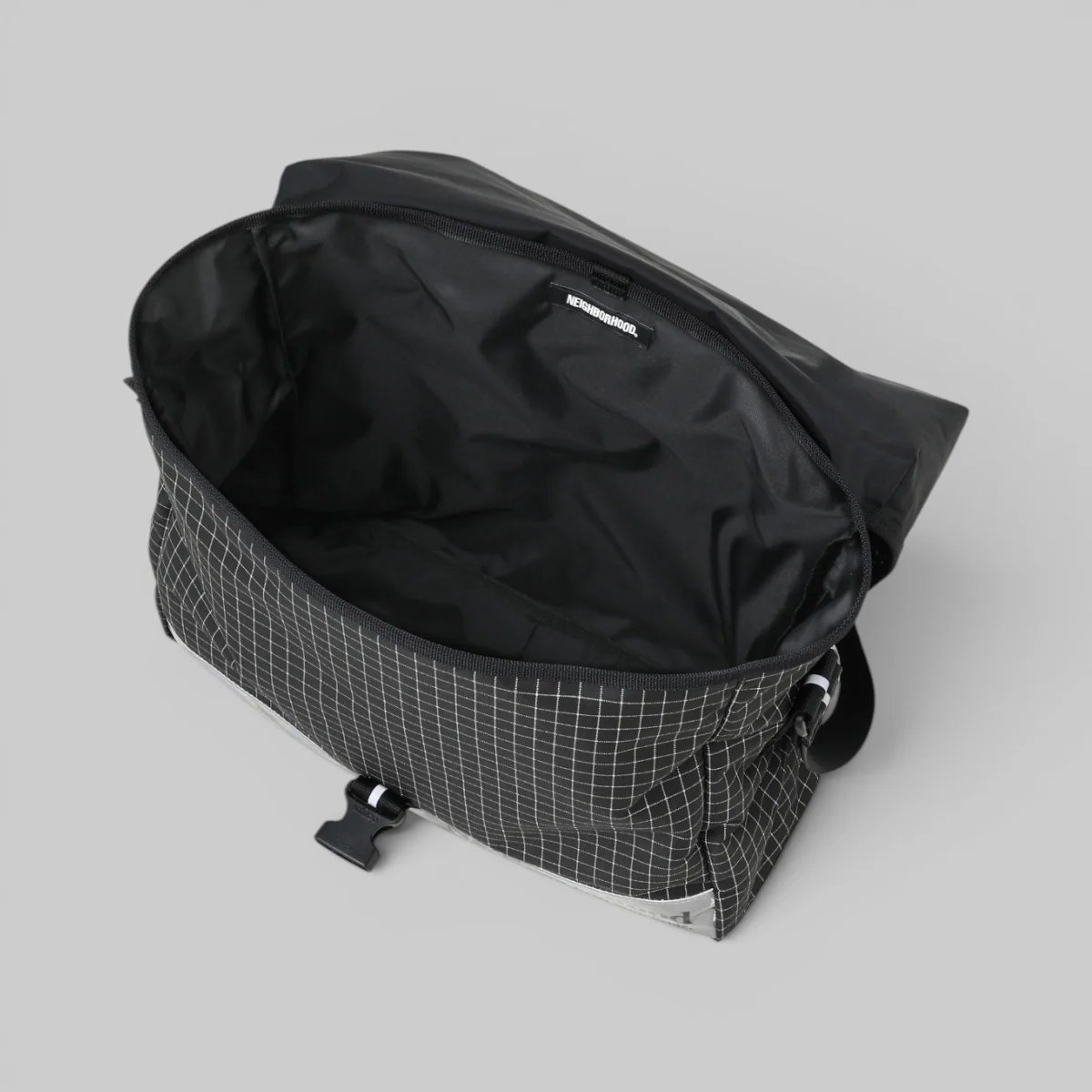 Reflective Messenger Bag - Black - Image 4