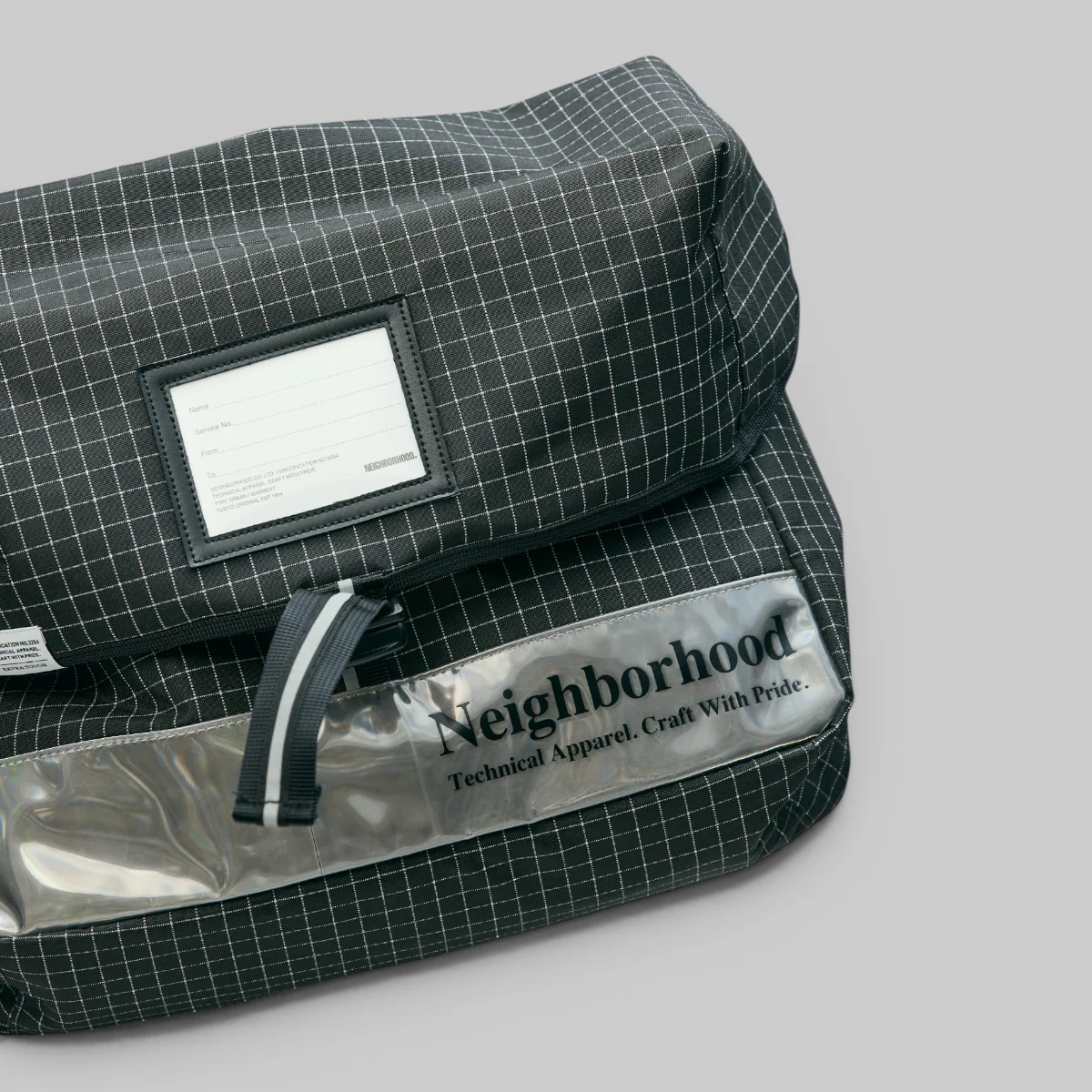 Reflective Messenger Bag - Black - Image 5