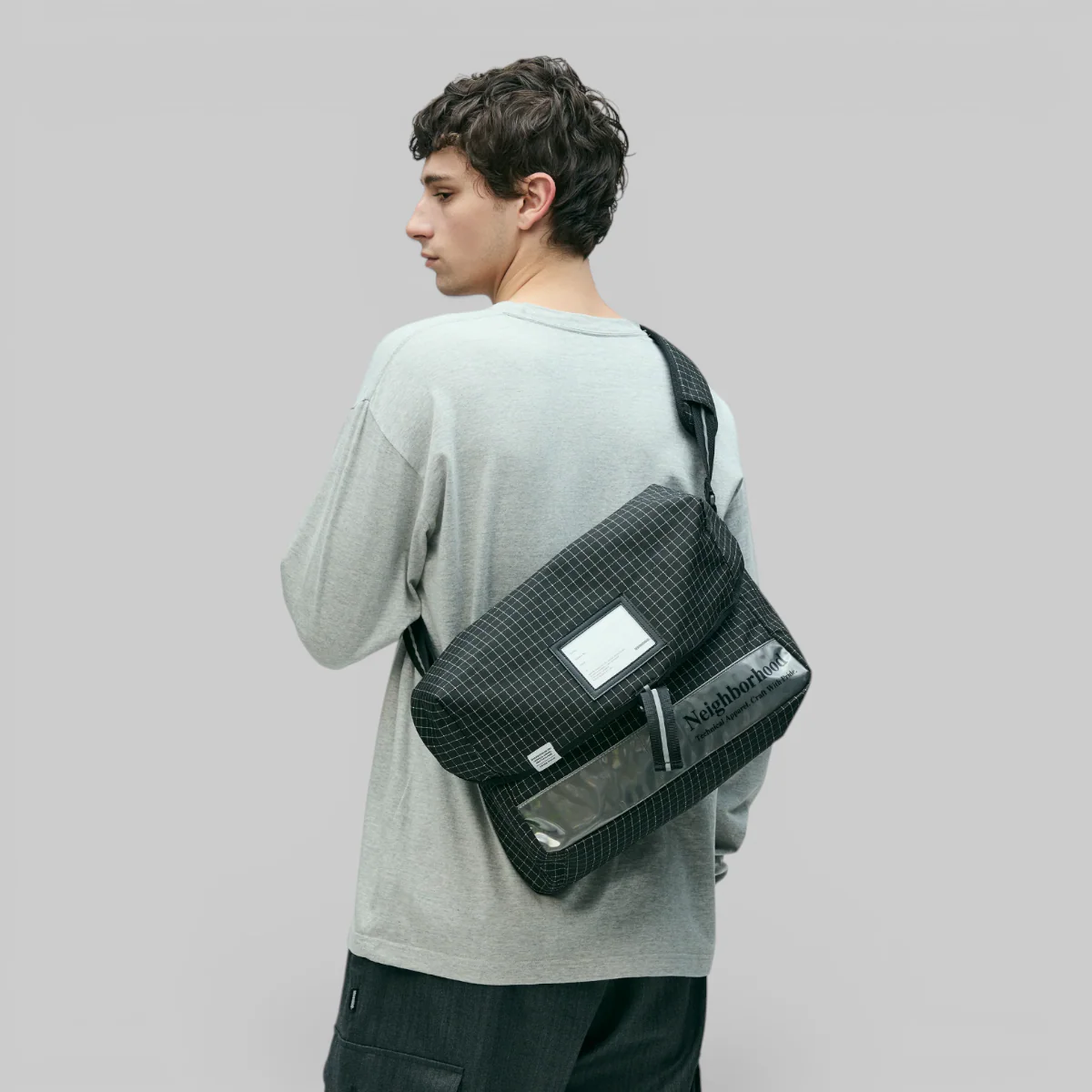 Reflective Messenger Bag - Black - Image 8