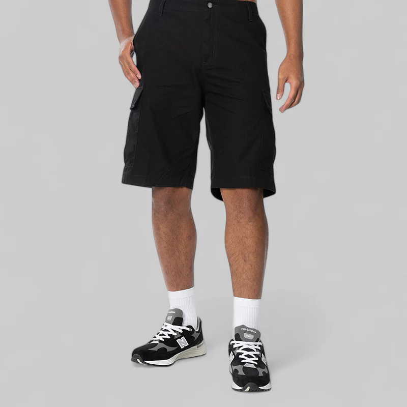 Regular Cargo Short - Black Rinsed