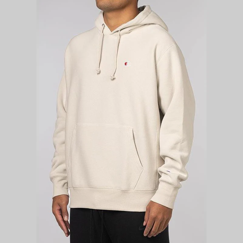 Reverse Weave Small C Hoodie - Stone Throw - Image 2