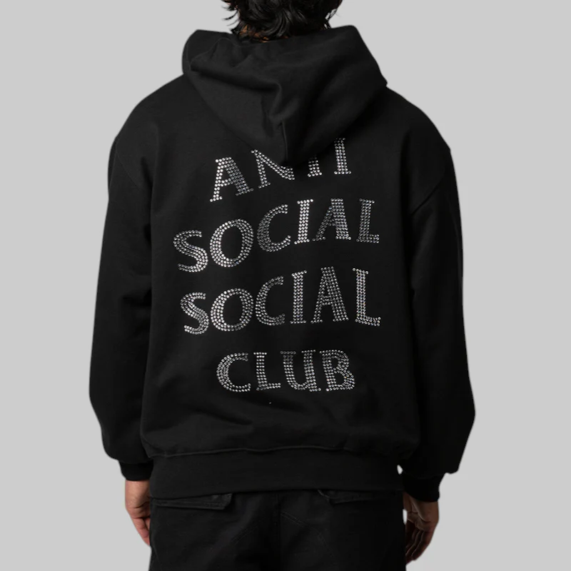 Rhinestone Mind Games Hoodie - Black/White - Image 4